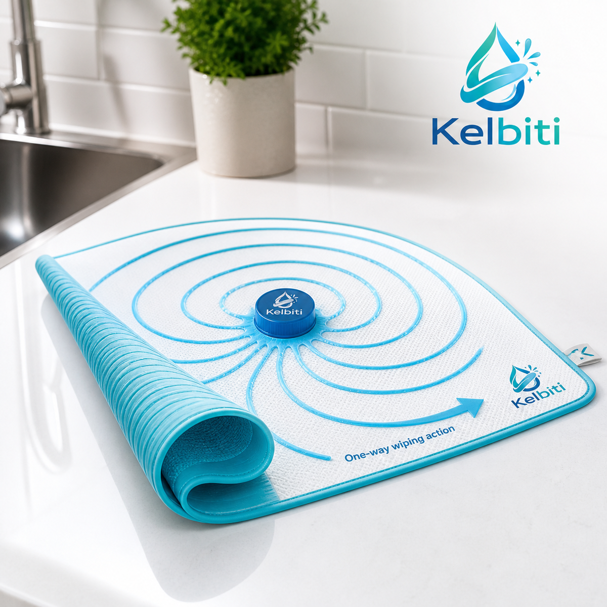 Kelbiti™ Spiral Sheet Sink-Side Drying Mat