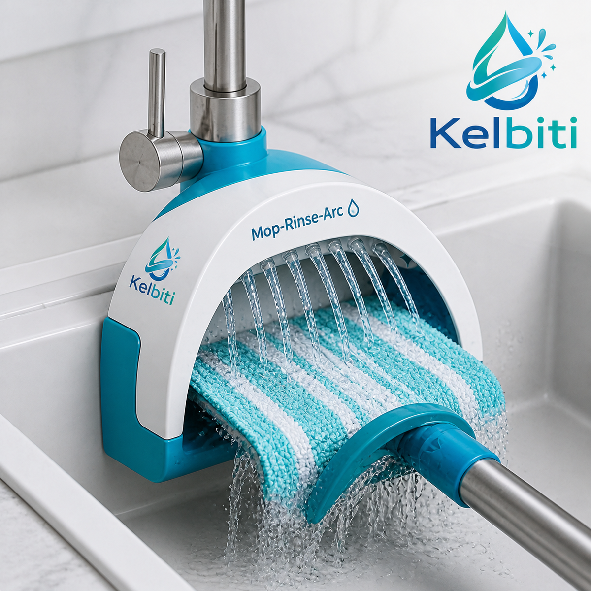Kelbiti™ Mop Rinse Arc Sink-Mounted Rinse Guide
